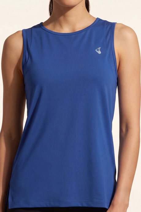 Zelocity Quick Dry Gym & Training Relaxed Tank Top - Dejavu Blue — image 4